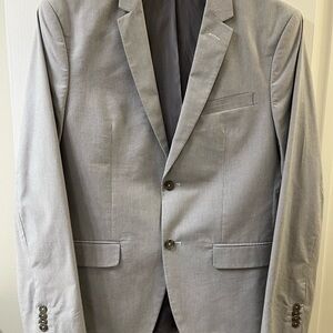 Banana Republic Suit Jacket 42R Grey Adult Mens Blazer
